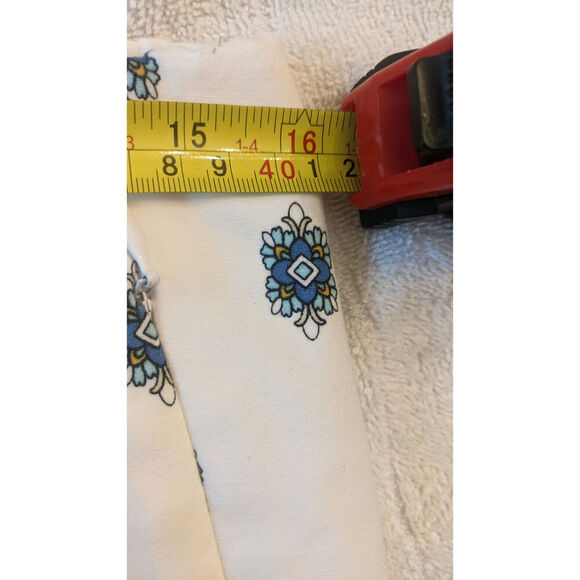 J. Jill Essential Cotton Pants Blue & White, Size 8 - Picture 7 of 8